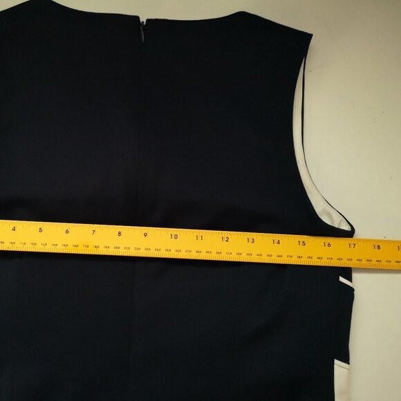 Cleo Sleeveless Navy & White Ladies Dress - Picture 6 of 6